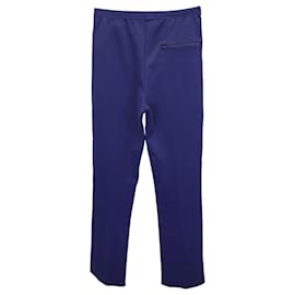 Balenciaga-Pantaloni della tuta con logo Balenciaga in viscosa blu navy-Blu,Blu navy