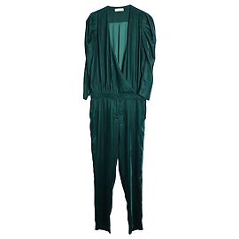Ba&Sh - Combinaison à surplis en velours vert Vert