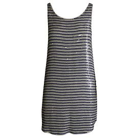 Theory Robe courte ornée de sequins multicolores Autre Imprimé python