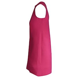 Victoria Beckham-Victoria Beckham Sleeveless Shift Dress in Pink Wool-Pink