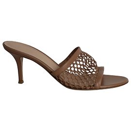 Gianvito Rossi Jamaica 70 Mules em couro marrom Marrom