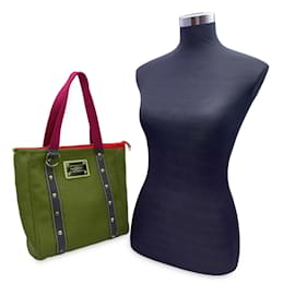 Louis Vuitton-Red Magenta Cabas MM Antigua Tote Bag M40034 handbag-Red