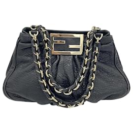 Fendi-Bolso Mia de Cuero-Negro