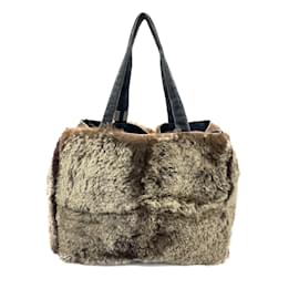 Chanel-Chanel Fur Tote Bag Others Tote Bag in Good condition-Brown