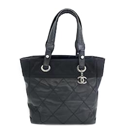 Chanel-Matelasse Leather Tote Bag-Black