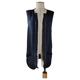 Chaleco Pierre Balmain Negro de Cupro Negro