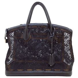Louis Vuitton Black Monogram Transparence Lockit Nero