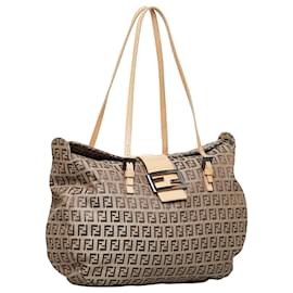 Fendi-Fendi Brown Zucchino Tote-Brown