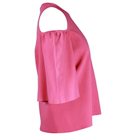 Stella Mc Cartney-Blusa con hombros descubiertos Stella McCartney en viscosa rosa-Rosa