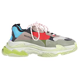 Balenciaga-Balenciaga Triple S Low Top Sneakers in Multicolour Polyurethane-Other,Python print