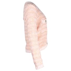 Maje-Cardigã de tweed de tricô Maje em algodão coral-Laranja,Coral