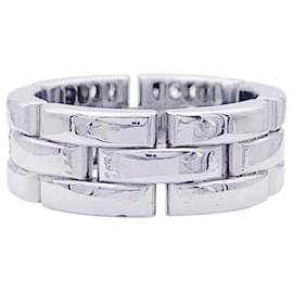 Cartier-Cartier ring, "Panther mesh 3 Rows Half Pavé", WHITE GOLD, diamants.-Other