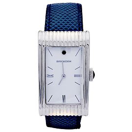Boucheron Watch, "Wide Reflection", steel, cuir. Other