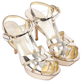 Saint Laurent-SAINT LAURENT  Heels T.EU 38.5 Patent leather-Golden