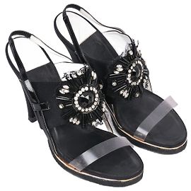 CHANEL Tacchi EU 39 Tessuto Nero