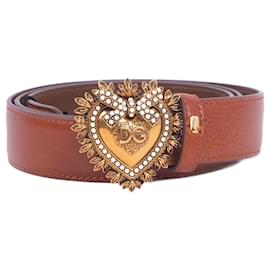 DOLCE & GABBANA Cinture cm 90 Pelle Cammello