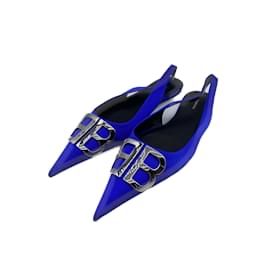 Balenciaga-BALENCIAGA Sandales T.UE 37 chiffon-Bleu