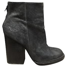 Ash Leather Ankle Boots Black 38 Black