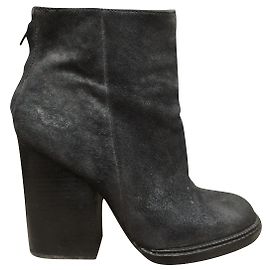 Botines Ash de piel negra 38 Negro