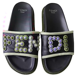 Fendi-Mules-Black,Multiple colors