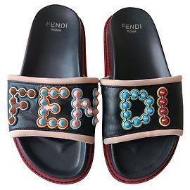 Fendi Mules Noir Multicolore