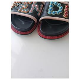 Fendi-Mules-Black,Multiple colors