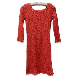 Robe en dentelle Diane Von Furstenberg Corail Corail