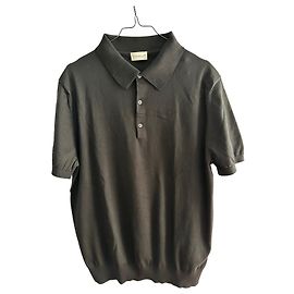 Moncler Polo de punto de algodón negro Negro