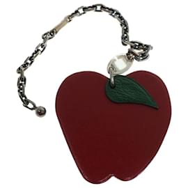 Hermès-HERMES Apple Charm Leather Red Auth ar9270b-Red