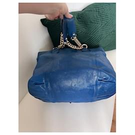 Versace-Versace vintage tote medusa Bag-Blue