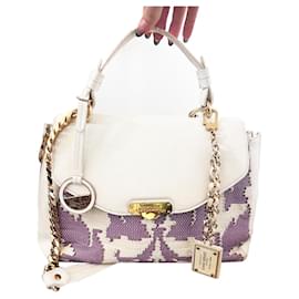 Autre Marque-Versace Gianny-Handtasche mit Riemen-Weiß,Lila