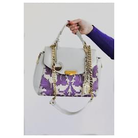 Autre Marque-Versace gianny handbag with strap-White,Purple