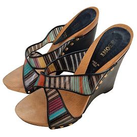 Mules compensées Missoni vintage Noir Multicolore