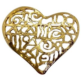 Autre Marque Broche Marie Claire Corazón en metal dorado Dorado