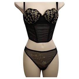 Autre Marque Corset Set Black Polyamide Black