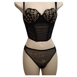Autre Marque Ensemble Corset Noir Polyamide Noir