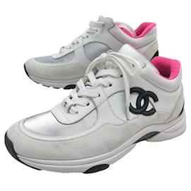 Chanel-CHANEL SNEAKERS LOGO CC LOW TOP G33743 36 SNEAKERS SHOES-White