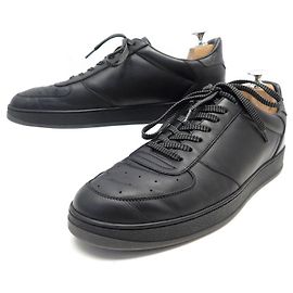 CHAUSSURES LOUIS VUITTON RIVOLI 1A3MIN BASKETS 8 42.5 CUIR MONOGRAM SNEAKER Noir