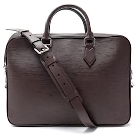Louis Vuitton-NEW LOUIS VUITTON DANDY MM M BAG54404 EPI LEATHER BANDOULIER BRIEFCASE-Brown