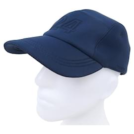 Hermès-NEW HERMES NEVADA CAP 24 191056N T L NYLON NAVY BLUE NAVY CAP HAT-Navy blue