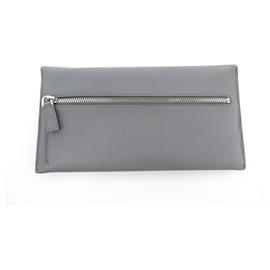 Prada Bi-Fold Wallet Saffiano Leather Bluette in Saffiano Leather - US