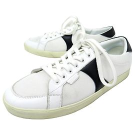 Céline TÊNIS TR CELINE04eu 42 TÊNIS PRETO E BRANCO DE LONA E COURO Branco