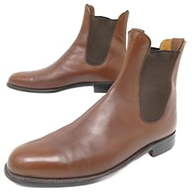 JM Weston-JM WESTON SHOES LE CAMBRE CHELSEA BOOTS 8.5C 42 BROWN LEATHER BOOTS-Brown