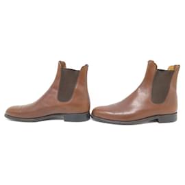 JM Weston-JM WESTON SHOES LE CAMBRE CHELSEA BOOTS 8.5C 42 BROWN LEATHER BOOTS-Brown