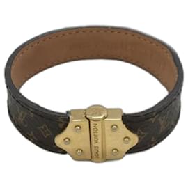 Louis Vuitton-**Louis Vuitton Brown Leather Bracelet-Brown