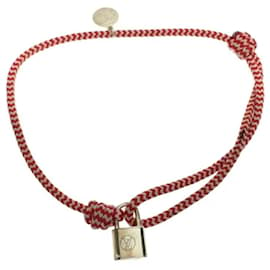 Louis Vuitton-**Bracelet Lockit argent rouge Louis Vuitton-Rouge