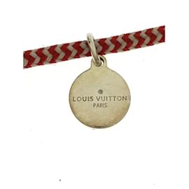 Louis Vuitton-**Louis Vuitton Red Silver Lockit Bracelet-Red