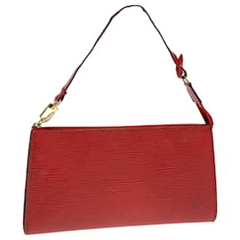 Louis Vuitton-Bolsa LOUIS VUITTON Epi Pochette Acessórios Vintage Vermelho M52947 LV Auth ar9255b-Vermelho
