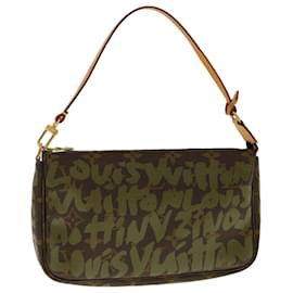 Louis Vuitton-LOUIS VUITTON Monogramm Graffiti Pochette Accessoires Khaki M92191 LV Auth am4267-Khaki,Monogramm