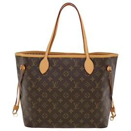 Louis Vuitton-LOUIS VUITTON Monogramme Neverfull MM Tote Bag M40156 Auth LV 41151A-Monogramme